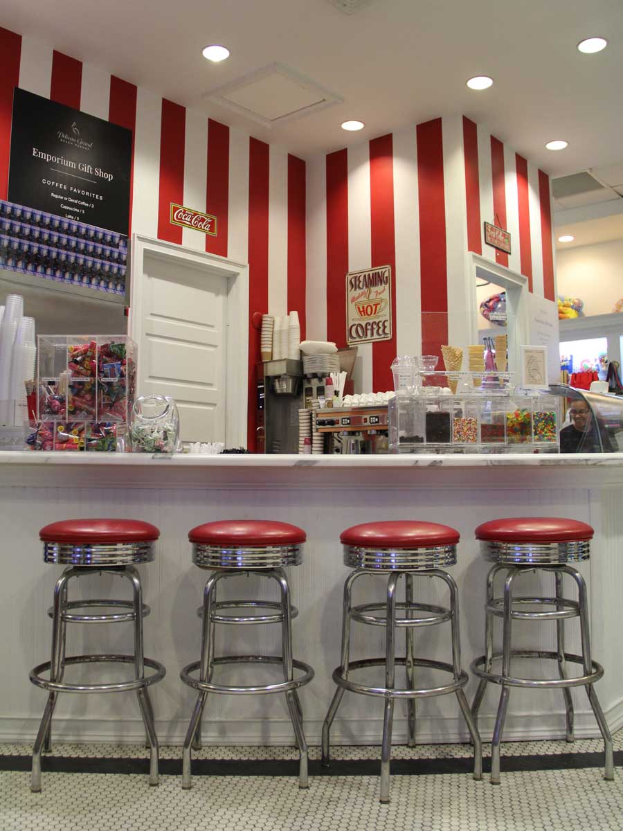 The Emporium candy and ice cream shop.