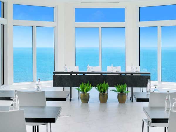 Conference room with an ocean view.