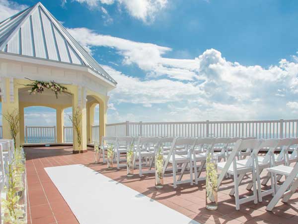 Wedding on the rooftop terrace.