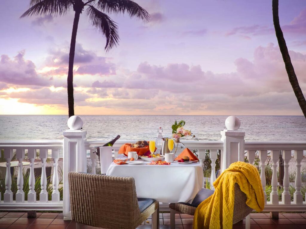 Outdoor Dining At Sunset.