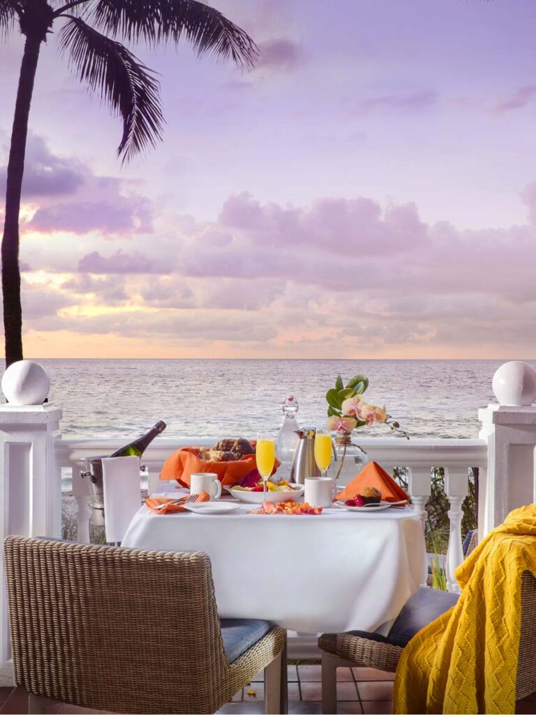 Outdoor Dining At Sunset.