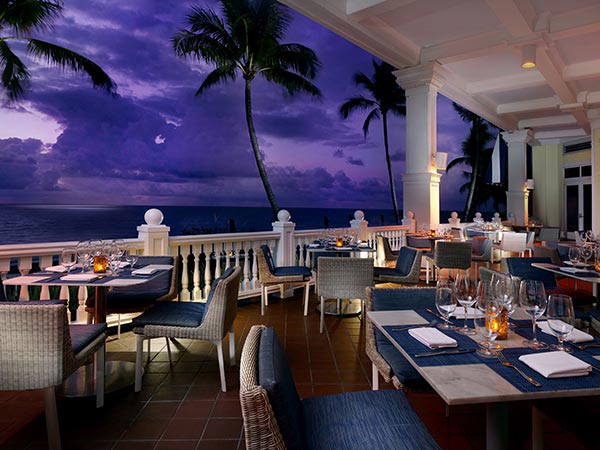 Dining Outside In The Evening.