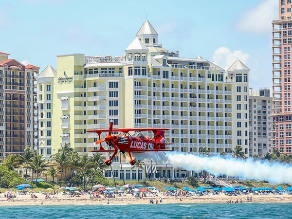 Air Show In Front Of Pelican Grand Hotel