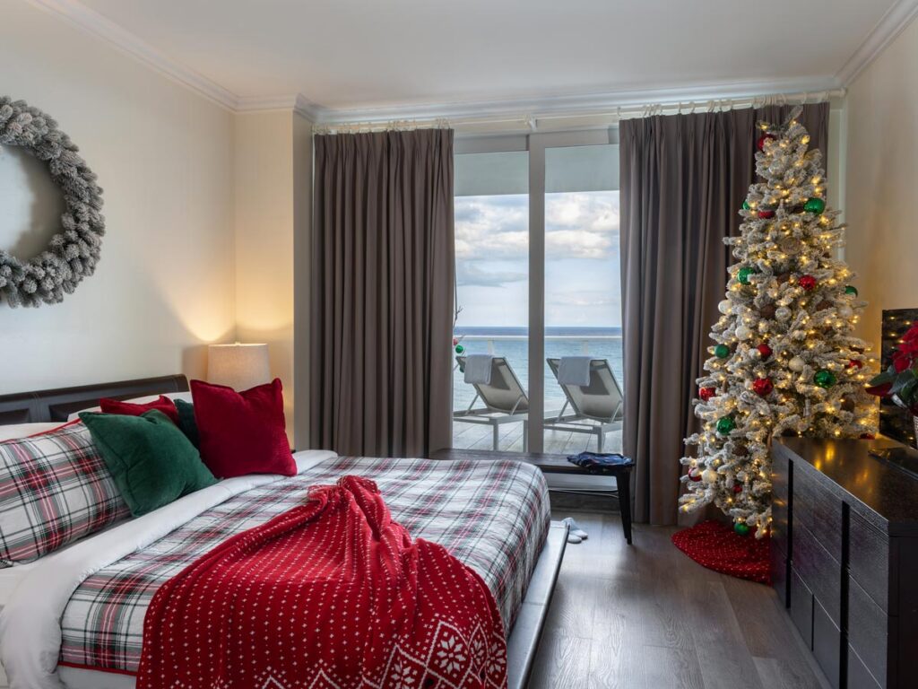 Suite Decorated For Christmas