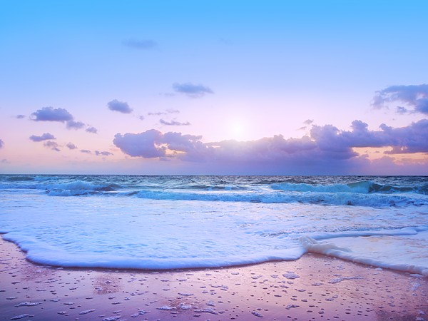 Sunrise over the ocean at Pelican Grand Beach Resort, Fort Lauderdale.